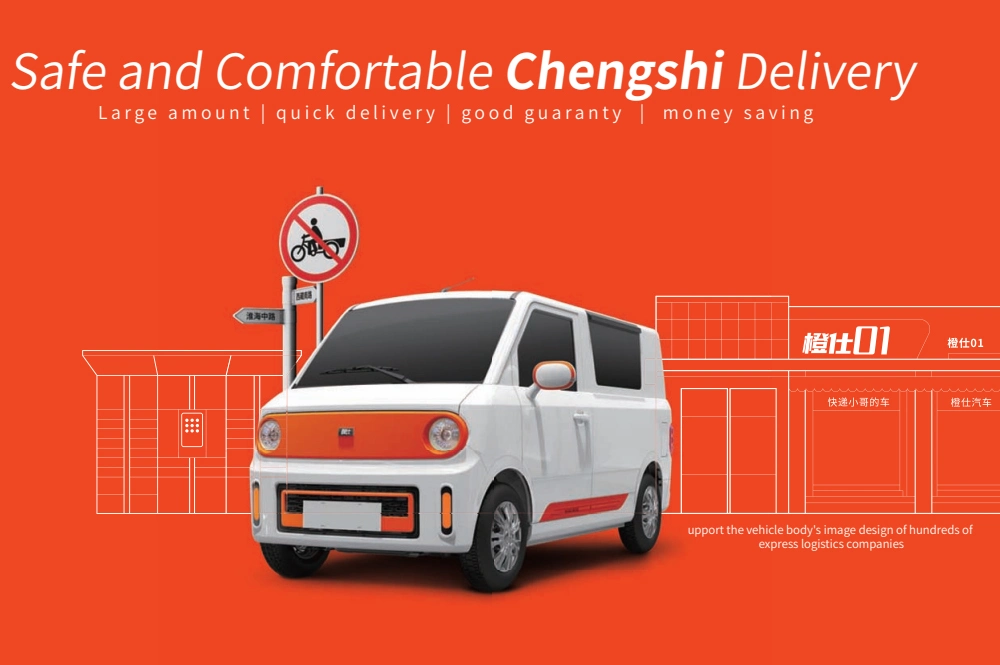 Wholesale Price High Speed 71km/H ABS+Ebd New 4 Wheel Small Electric Mini Cargo Delivery Vehicle Van