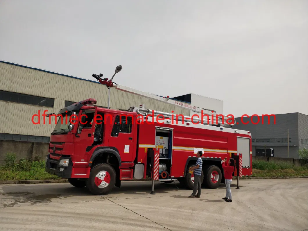18m High Spray Arm Sinotruk HOWO Foma Water Tower Fire Truck 6X4 12000L Large Flow Fire Rescue Fighting Truck