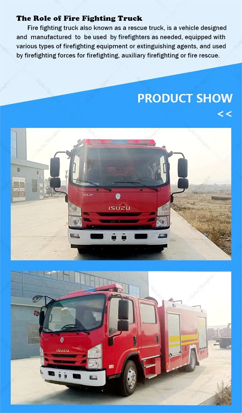 Japen Brand Foam and Water Tank Fire Fighting Truck 5000L 8000L Fire Rescue Fighting Equipment Special Truck with Good Quality