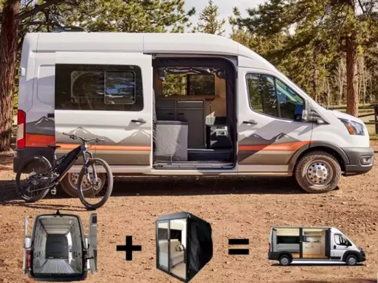 Small Camper Van Mini Travel Trailers 4X4 RV Motorhome Campervan Car 