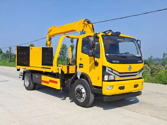 Dongfeng 6ton Flatbed Wrekcer Truck Tow Truck with Crane