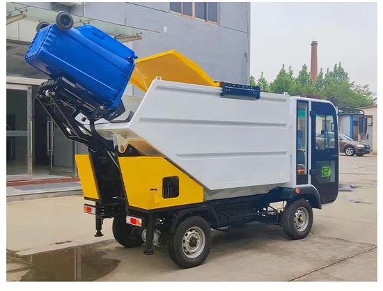 Mini Electric Compactor Garbage Truck with Four Wheel 2000kg Garbage Truck Electrical 